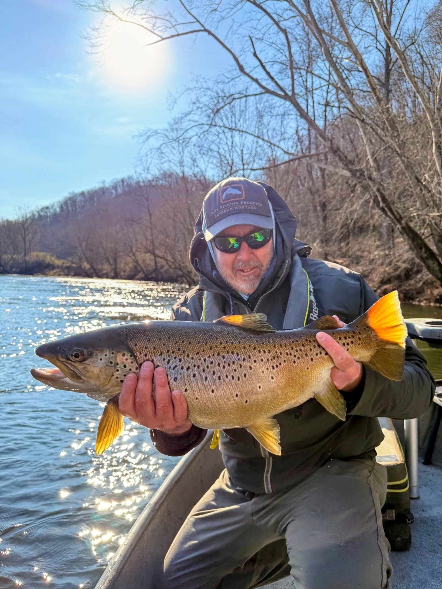 Big Brown Trout being held