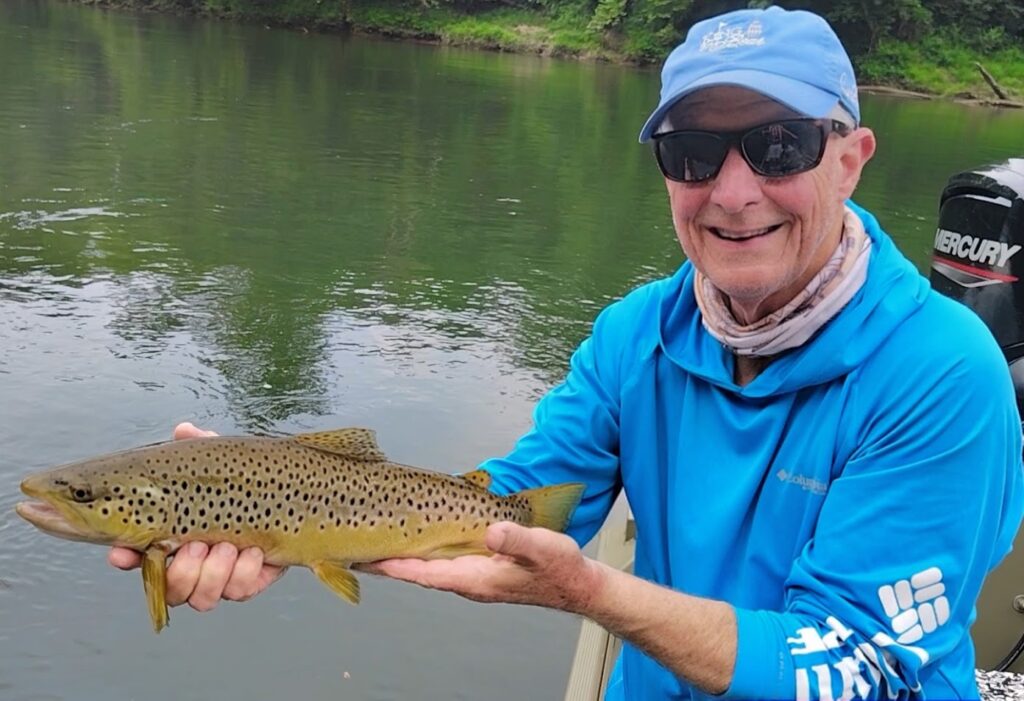 A Brown Trout Being Held on the Cumberland River